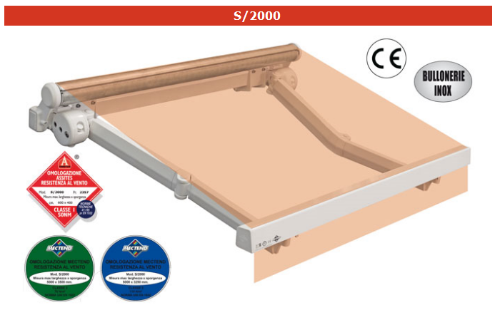 Tenda mod. S/2000 a Bracci Estensibili