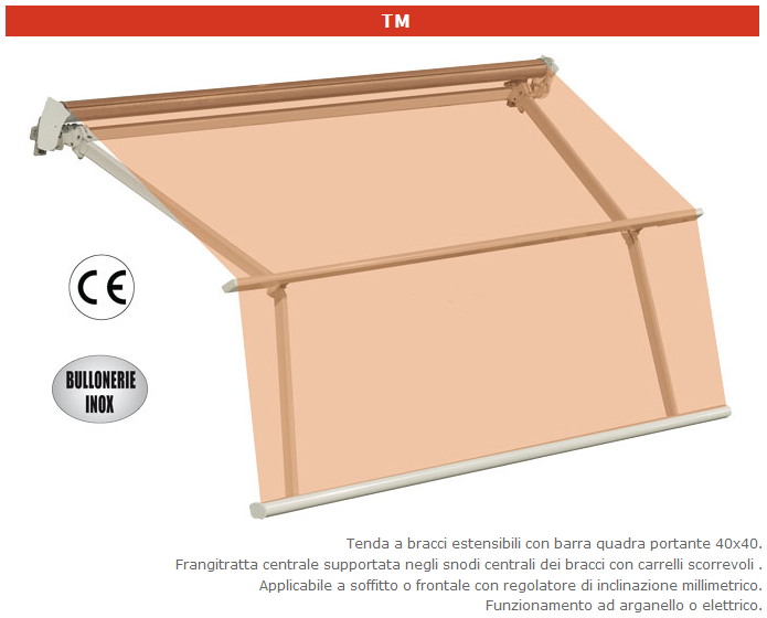 Tenda mod. TM a Bracci Estensibili